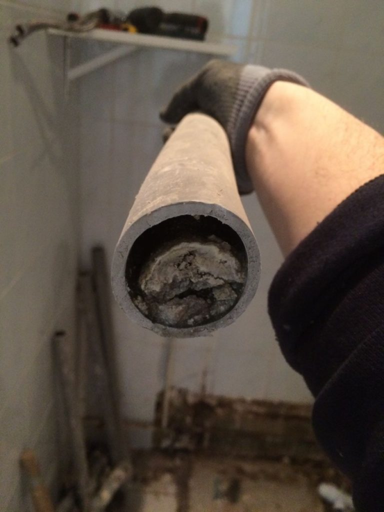 canalisation bouchée